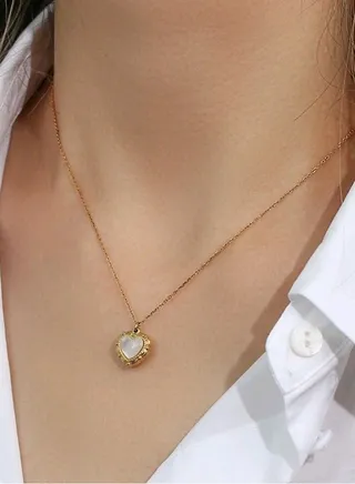 Trendy Stainless Steel Gold Plated Necklace For Women 