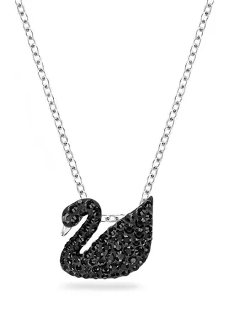 Swarovski Iconic Black Small Swan Pendant for Women 5347330 