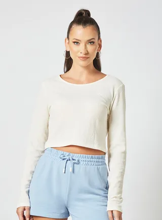 Open Wrap Back Top White 