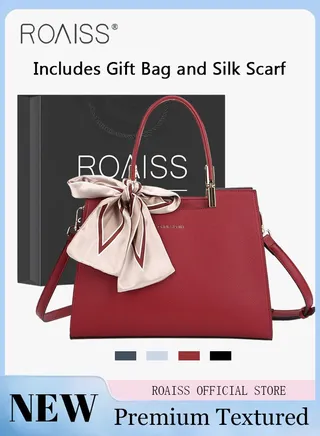 Exquisite Elegant Handbags for Women Large Capacity Premium Ladies Shoulder Crossbody Bags with Silk Scarf and Gift Bag Perfect Gifts for Mother Wife Bridal Suitable for Ramadan Wedding or Casual Time 
