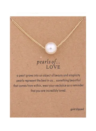 Imitation Pearl Decor Elegant Simple Design Necklace 