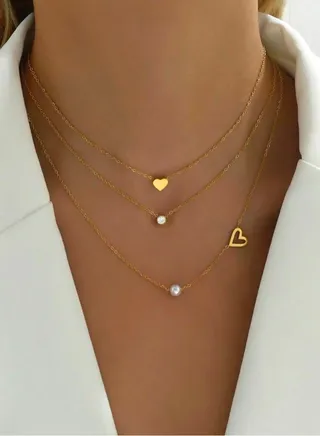 18k Gold Plated Stainless Steel Necklace 