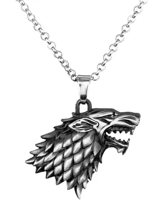 Alloy Wolf Head Pendant Necklace 