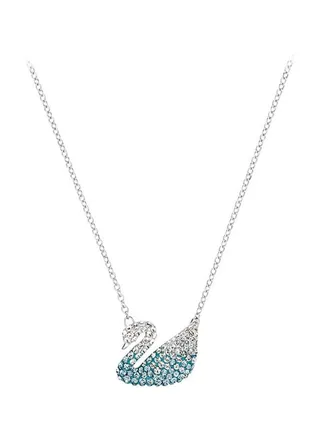 Swarovski Studded Iconic Swan Pendant Necklace 