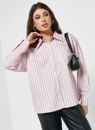 Vertical Striped Printed Shirt