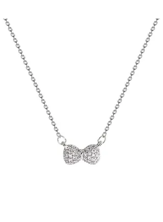 Silver Bow Element Necklace 