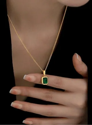 Trendy & Simple Stainless Steel Gold Plated Necklace For Women 