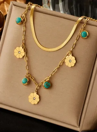 Elegant 18k Gold Plated Necklace For Women 