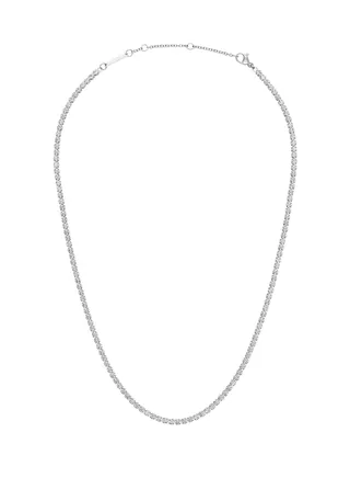 Classic Silver Tennis Necklace 