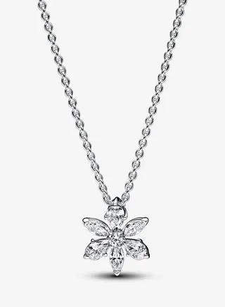 Sparkling Herbarium Cluster Pendant Women's Necklace for Pandora Timeless 392387C01-45 