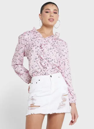 Urban Minx Floral Print Top