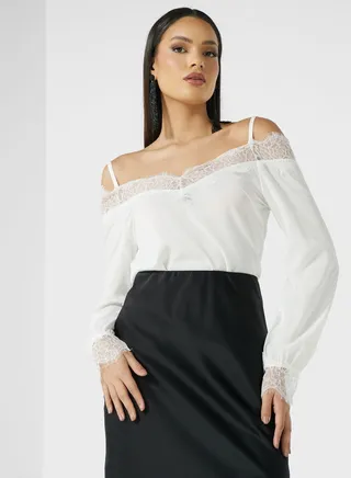 Lace Neck Top 