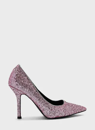 Glitter Pointed Pump