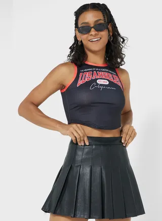 Contrast Ringer Varsity Vest 