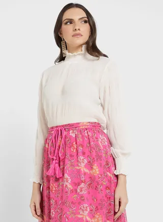Shirred Detail Top 