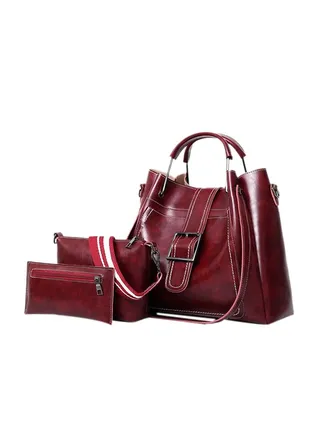 3-Piece Retro Bag Set Gules 