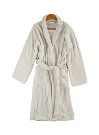 Cotton Bathrobe Off-White 2XLNone 