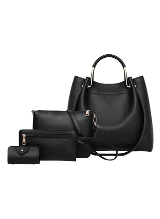 4-Piece Composite Bag Set Black 