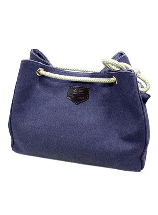Canvas Shoulder Bag Blue 