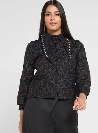 Jacquard Button Down Shirt 