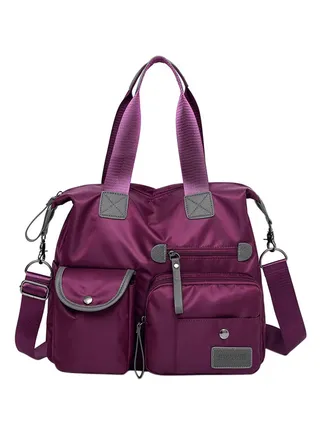 Canvas Shoulder Bag Purple 