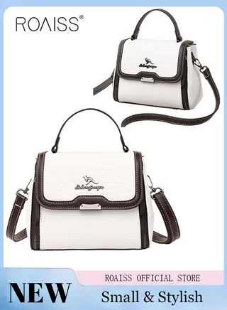 Crocodile Pattern Shoulder Crossbody Bag Fashion Elegant Exquisite Multi-pocket Charm High-Quality Texture Fabric Handbag for Women/Mother/Girl Friend Gift Black 