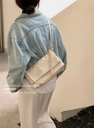 Multi-functional High-end Shoulder Bag White 