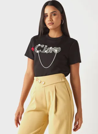 Crew Neck Graphic T-Shirt 