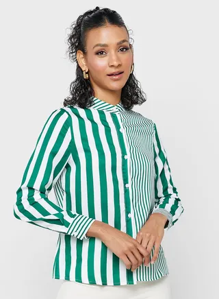 Striped Button Down Shirt 