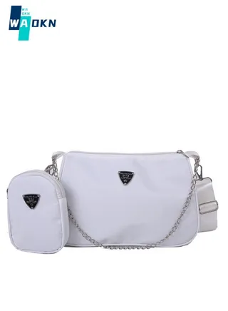 Two-piece Fashion Shoulder Bag Korean Style Popular Handbag Ladies All-match Chain Messenger Bag 