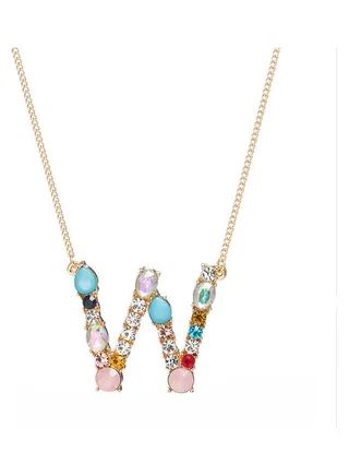 W Letter Pendant Necklace 