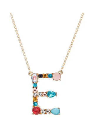 E Letter Pendant Necklace 
