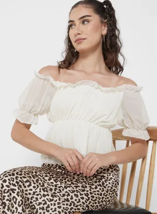 Ruffle Sleeve Top 