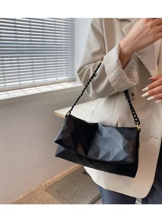 One-Shoulder Armpit Bag Black 