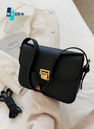 Women's Temperament Retro Shoulder Bag, Ladies Fashion Trend Crossbody Bags Sling Bag Side Bag Carry Bag, Flap PU Leather Small Square Bag Gift Bag for College Students and Teenagers 