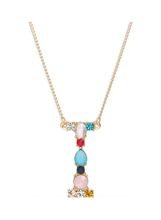 I Letter Pendant Necklace 