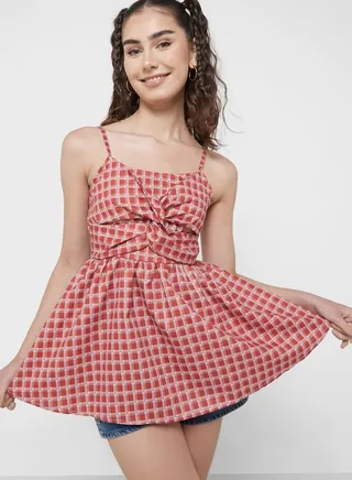 Printed Strappy Top 