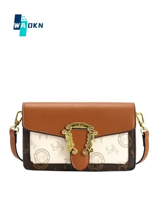 Women's Fashionable and Elegant Shoulder Bag, Ladies Vintage Print Armpit Bag Sling Bag Side Bag, Solid Color PU Leather Tote Bag Handbag Gift Bag Small Square Bag 