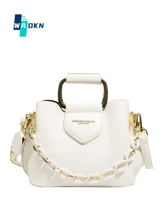 Women's Large-capacity Chain Shoulder Bag, Ladies Versatile Solid Color Bucket Bag Crossbody Bag Sling Bag Side Bag, Crossbody Bag, PU Leather Tote Bag Handbag Clutch Bag Carrying Bag 