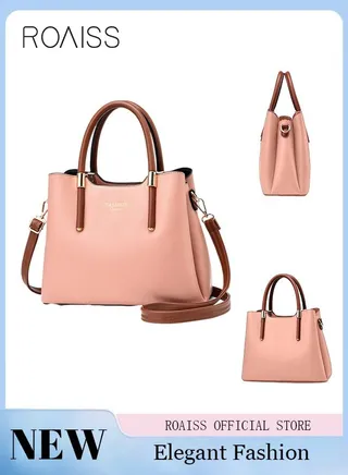 Retro Elegant Handbag Advanced Leather Unique Chic All-match Large Capacity One Shoulder/Crossbody Messenger Bag for Women/Mother/Girl Friend Gift 