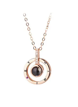 100 Languages I Love You Projection Pendant Necklace 