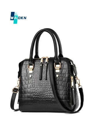 Women's High Quality Vintage Handbag, PU Leather Casual Versatile Shoulder Bag Crossbody Bag for Women, Large Capacity Multi-pocket Carry Bag Crossbody Bag Tote Bag（Black) 