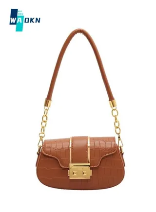 Women's Fashion Trend Shoulder Bag, Ladies Personality Casual Crossbody Bag Sling Bag Side Bag, Simple PU Leather Armpit Bag Carry Bag Gift Bag(Brown) 