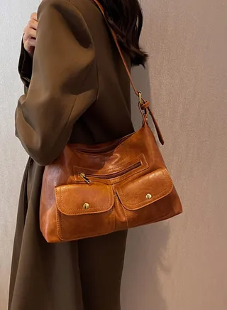 Women's Large-Capacity Single-Shoulder High-Quality Commuter Tote Bag 31*10*21CM 