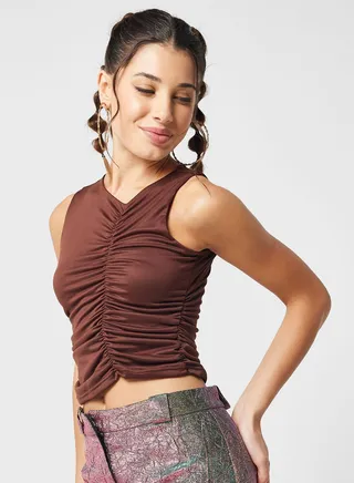 Longline Gathered Top 