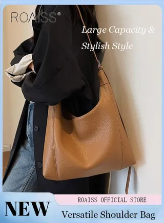 Women Single Shoulder Crossbody Bag Large Capacity Practical and Durable Fashionable and Versatile Solid Color 