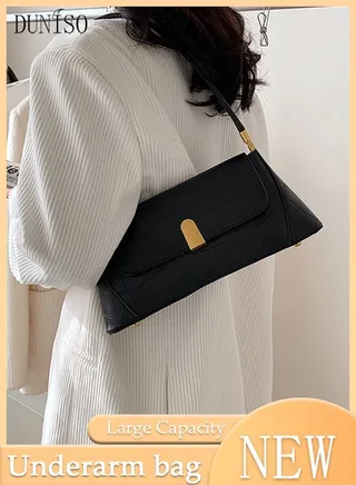 Compact Shoulder Bag for Women Waterproof Multipurpose Underarm bag Hand Bag for Travel Dating Shopping Retro Purse Bag with Clamshell design  Fashion Satchel Under the Arm 