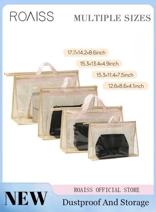 4 Packs Multi-size Storage Bags Transparent Waterproof Organizer for Women 