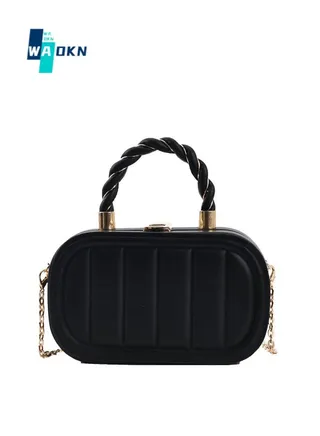 Women's Textured Shoulder Bag, Ladies Simple Top Handle Crossbody Bag Sling Bag Side Bag, Solid Color PU Leather Tote Bag Handbag Clutch Bag(Black) 