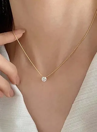 Elegant 18k Gold Plated Stainless Steel Necklace For Women 